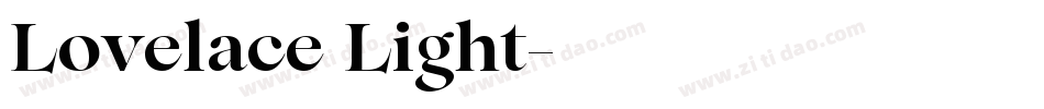 Lovelace Light字体转换